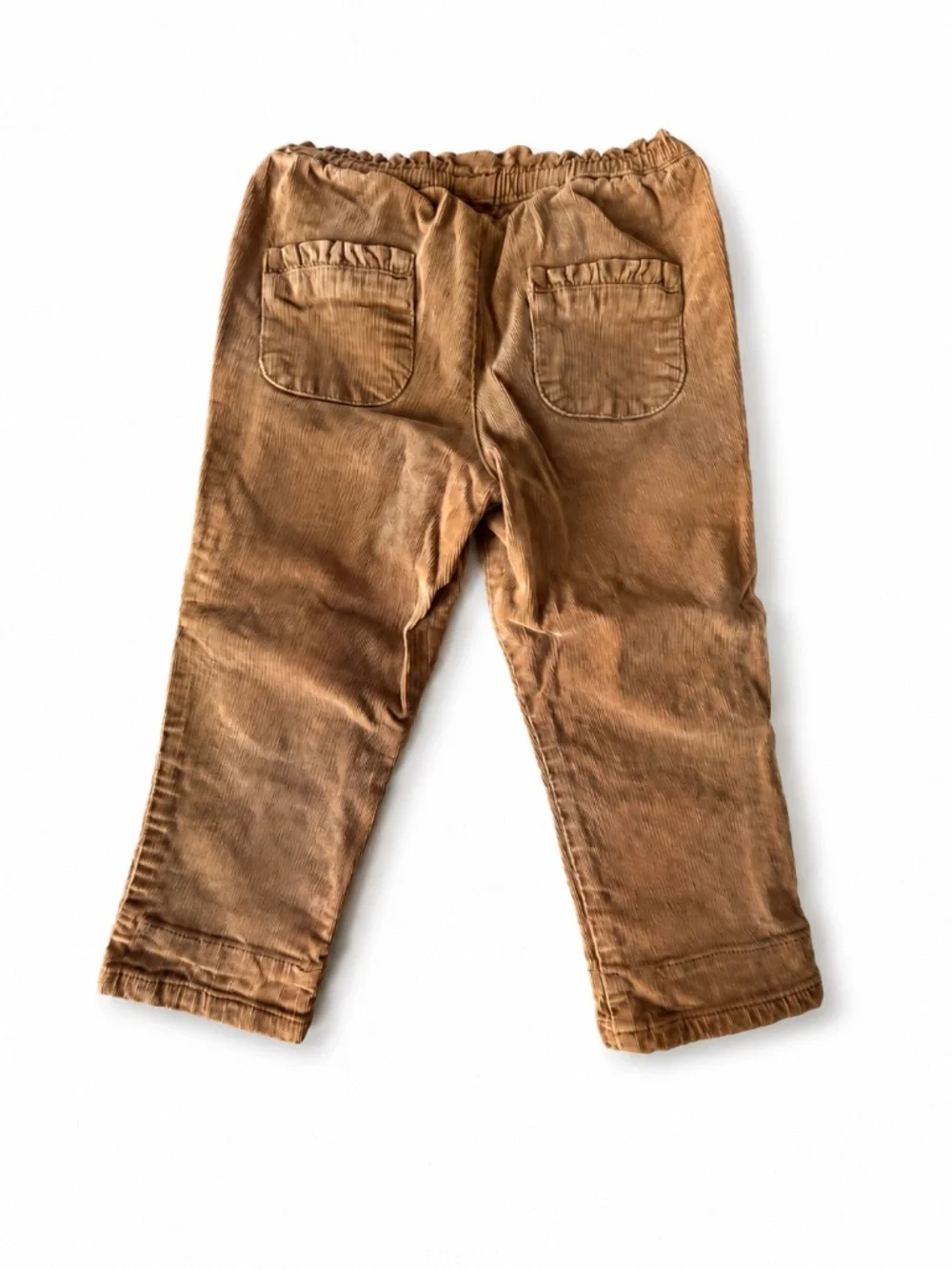 Gymboree Toddler Girls Corduroy Pants Tan Brown Elastic Waist Bow